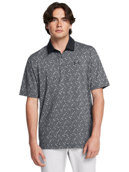 Under Armour - UA Playoff 3.0 Black Half Sleeves Polo T-Shirt