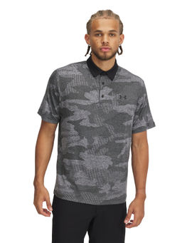 Under Armour - UA Playoff Camouflage Black Half Sleeves Polo T-Shirt