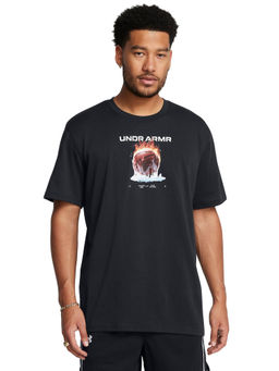 Under Armour - UA M Heavyweight FIRE ICE BALL Black Half Sleeves T-Shirt