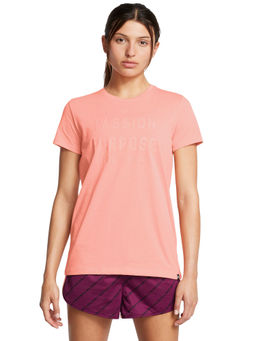 Under Armour - UA Project Rock Heavyweight Passion Peach Half Sleeves T-Shirt