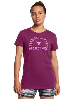 Under Armour - UA Project Rock Purple Half Sleeves T-Shirt