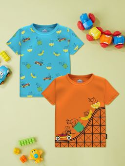 Nautinati - Boys Graphic Print Cotton Boys T-Shirt (Set of 2)