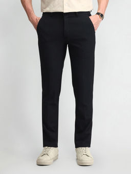 Arrow Newyork - Checks Black Polyester Trouser