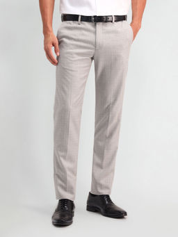 Arrow - Checks Grey Polyester Trouser