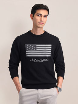 U.S. POLO ASSN. - Black Regular Fit Logo Sweatshirt