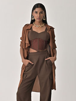 The Missy Co. - Hazel Brown Overlay Cape
