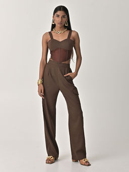 The Missy Co. - Hazel Brown Straight Pant