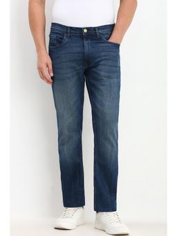 Allen Solly - Men Navy Blue Regular Fit Mid Waist Jeans