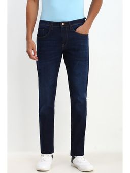 Allen Solly - Men Dark Navy Blue Slim Fit Mid Waist Jeans