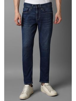 Louis Philippe - Men Navy Blue Light Regular Fit Jeans