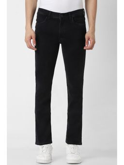 Van Heusen - Men Black Mid Waist Slim Fit Jeans