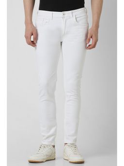 Van Heusen - Men White Mid Waist Skinny Fit Jeans