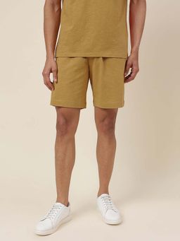 Fabindia - Mustard Organic Cotton Sweat Shorts