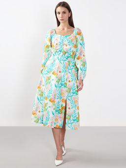 VERO MODA - White Printed Midi Dress