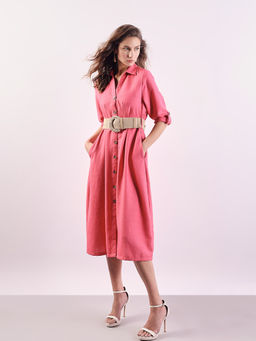 VERO MODA - Pink Shirt Dress with Belt (Set of 2)