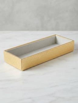 The Home Co - Gold Leatherette Jewellery Tray