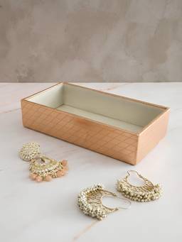 The Home Co - Copper Leatherette Jewellery Tray