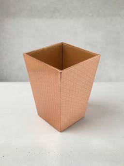 The Home Co - Copper Metallic Leatherette Dustbin