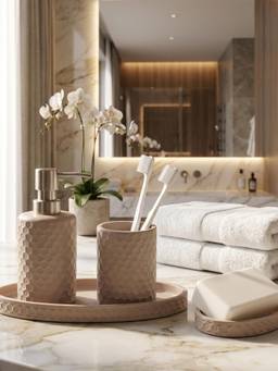 PANO - Blush Harmony Bathroom Accessories (Set of 4)