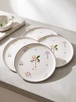 Trovea's - Island Bloom Porcelain Quarter Plates (Pack of 4)