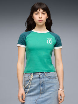 Puma - Green Futurearchive Slim Ringer T-Shirt