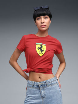 Puma - Red Scuderia Ferrari Iconic Badge Fanwear T-Shirt