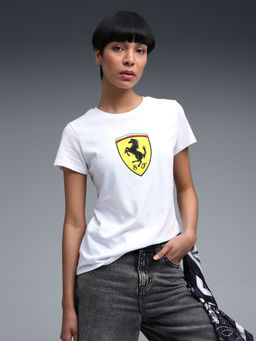 Puma - White Scuderia Ferrari Iconic Badge Fanwear T-Shirt