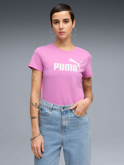 Puma - Pink Essentials No 1 Logo Graphic Cotton T-shirt