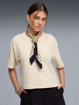 Puma - Beige Essentials Elevated Relaxed T-shirt