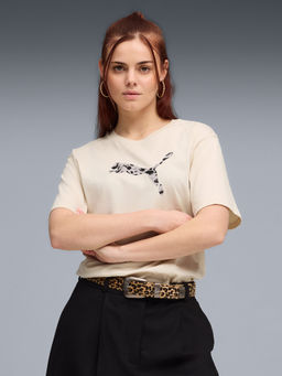 Puma - Beige Essentials Animal Graphic Relaxed T-shirt