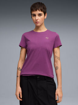 Puma - Purple Essentials Elevated Crew Neck T-shirt