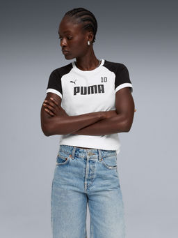 Puma - White Sport Ringer Slim T-shirt
