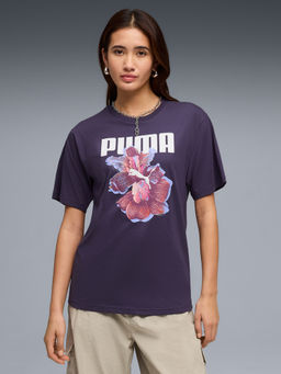 Puma - Purple House of Graphics Relaxed Flower T-shirt