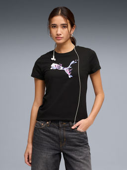 Puma - Black House of Graphics Floral Cat T-shirt