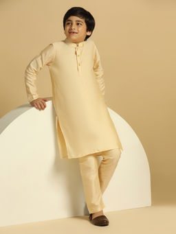 KISAH - Boys Cream Solid Kurta