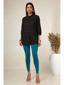 Soch - Womens Teal Solid Leggings