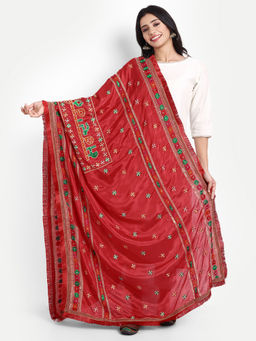 Zamour - Phulkari Dupatta with Sardarni Embroidery