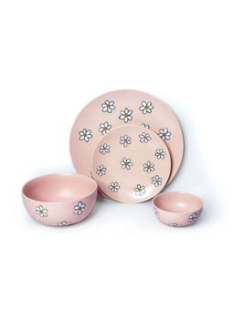 Yellow Marigold - Daisy Dreams Dessert Plate (Powder Pink) (Set of 4)