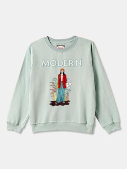 R&B - Cotton Graphic Regular Fit Full Sleeve Crew Neck Sweatshirt