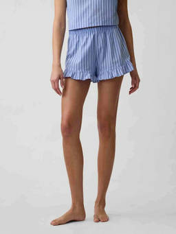GAP - Women's Vertical Stripes Printed Mid Rise Stylised Shorts