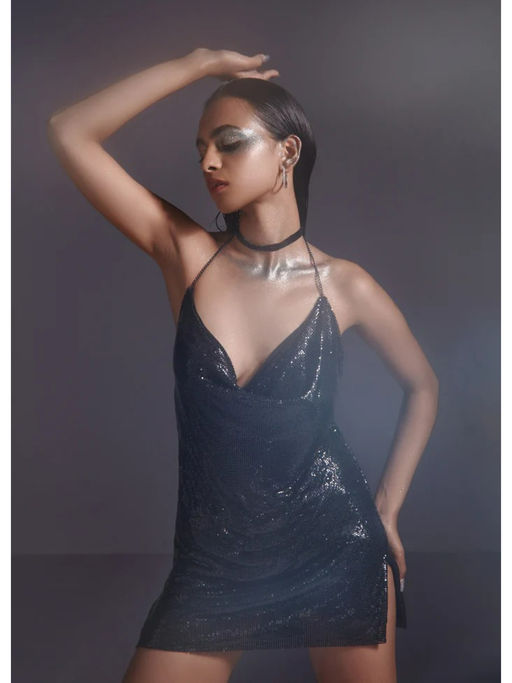 metallic chainmail dress Impressionism Butterfly Chainmail Dress
