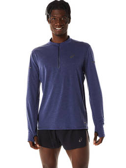 ASICS - Metarun 1/2 Zip Ls Blue Men's T-Shirt