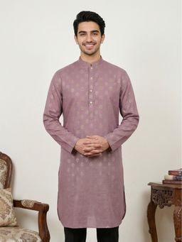 Jompers - Magenta Classic Cotton Blend Foil Print Kurta