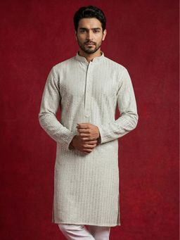 Jompers - Ivory Cotton Sequins Kurta