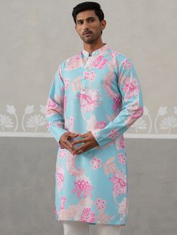 Jompers - Blue Cotton Printed Kurta