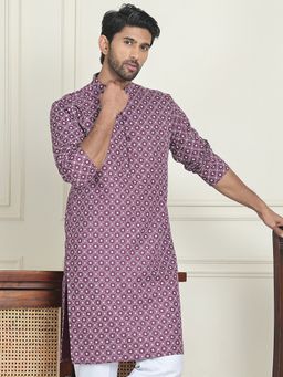 Jompers - Purple Cotton Printed Kurta