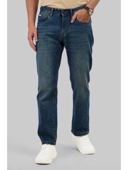 UNDERRATED CLUB - Blue Tinted Mid Rise Men Straight Jeans