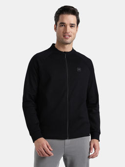 Jockey - AM99 Men Super Combed Cotton Rich Pique Fabric Jacket - Black