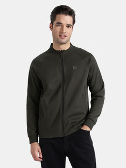 Jockey - AM99 Men Super Combed Cotton Rich Pique Fabric Jacket - Olive