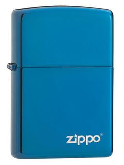 Zippo - Classic High Polish Blue Logo Windproof Pocket Lighter